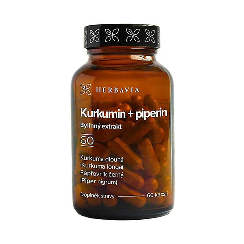 Herbavia Kurkumin + piperin  60 cps.