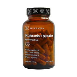 Herbavia Kurkumin + piperin 60 cps.