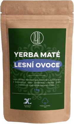 BrainMax Pure Organic Yerba Maté - Lesní ovoce, 1000 g