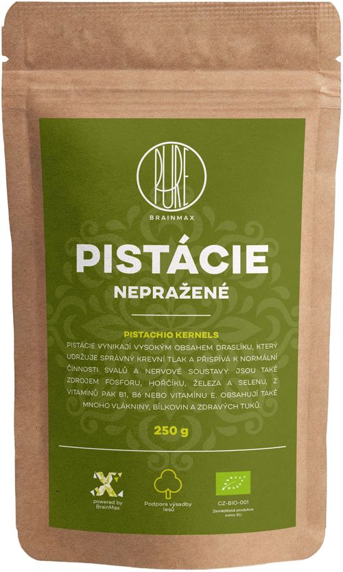 BrainMax Pure Pistácie BIO, 250g *CZ-BIO-001 certifikát