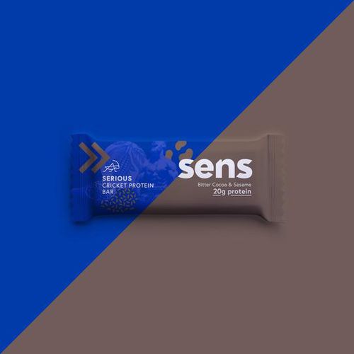Sens - Proteinové tyčinka SERIOUS s cvrččí moukou - Hořké Kakao & Sezam, 60 g