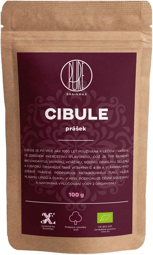 BrainMax Pure Cibule BIO prášek, 100 g *CZ-BIO-001 certifikát