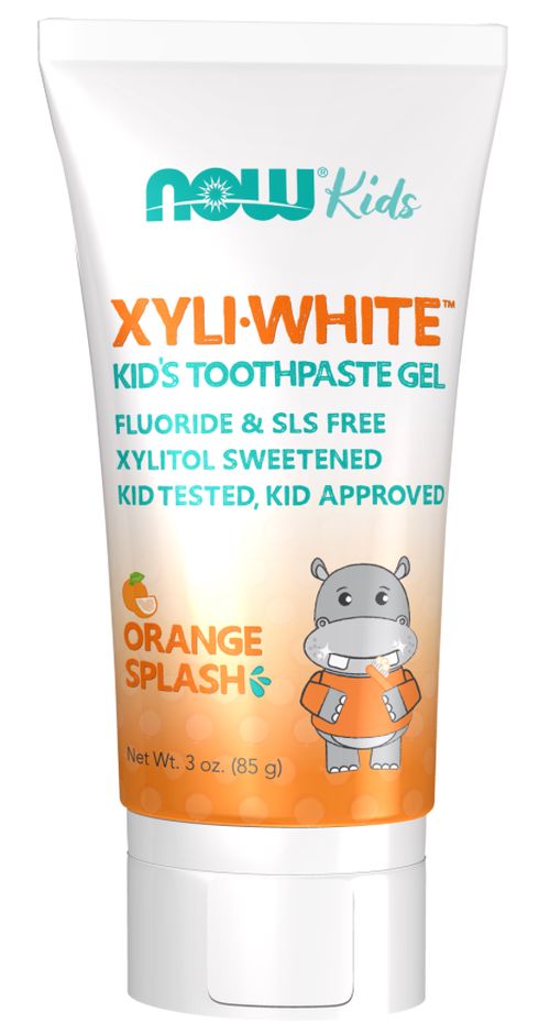 Now® Foods NOW XyliWhite Orange Splash, dětský zubní gel, pomeranč, 85 g