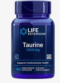 Life Extension Taurine, taurin, 1000 mg, 90 rostlinných kapslí