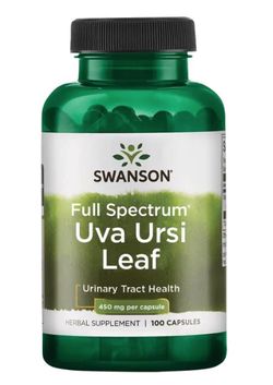 Swanson Uva Ursi Leaf - Medvědice , 450 mg, 100 kapslí