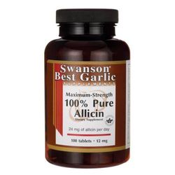 Swanson 100% Pure Allicin, 12 mg Maximum Strength, 100 tablet