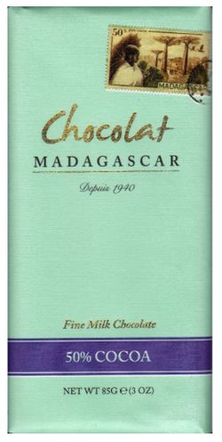 Chocolat Madagascar - Mléčná čokoláda, 50% kakao, 85 g