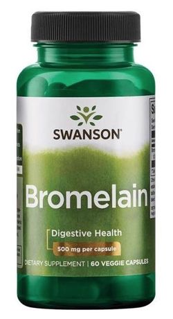 Swanson Bromelain (Bromelin), 500 mg, 60 rostlinných kapslí