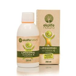 Ekolife Natura - Liposomal Vitamin C 750mg 250ml ananas (Lipozomální vitamín C)