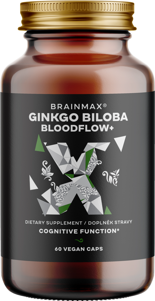BrainMax Ginkgo Biloba Bloodflow+, 60 rostlinných kapslí