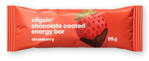 Vilgain Energy Bar – jahoda zalitá čokoládou 55 g