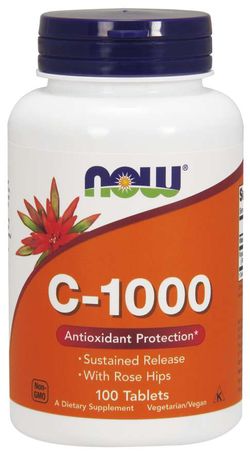 NOW® Foods NOW Vitamin C-1000 s šípkem a postupným uvolňováním, 100 tablet