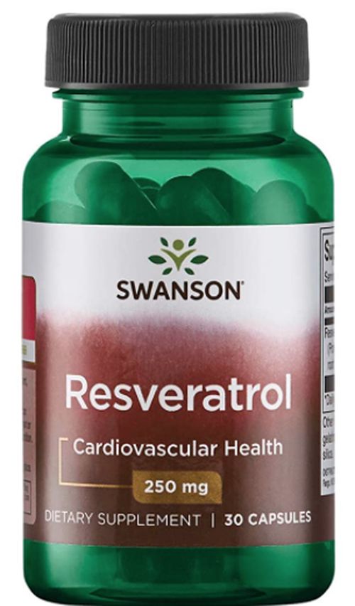 Swanson Resveratrol, 250 mg, 30 kapslí