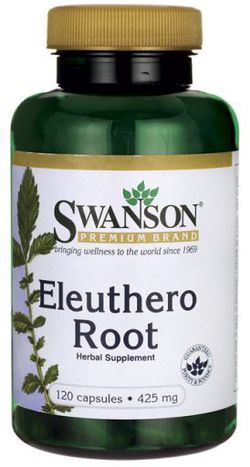 Swanson Eleuthero Root (Sibiřský ženšen), 425 mg, 120 kapslí