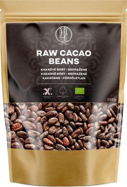 BrainMax Pure Cacao beans RAW (kakaové boby) BIO, 250 g *CZ-BIO-001 certifikát