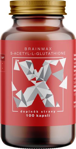 BrainMax S-Acetyl-L-Glutathione, SAG, 100 mg, 100 rostlinných kapslí