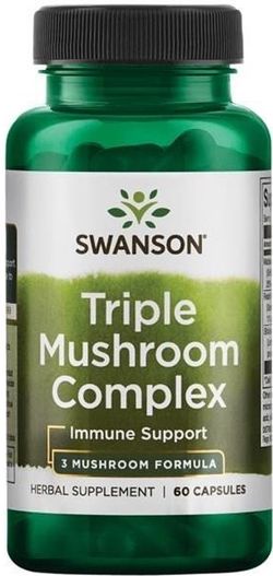 Swanson - Triple Mushroom Standardized Complex, 60 kapslí
