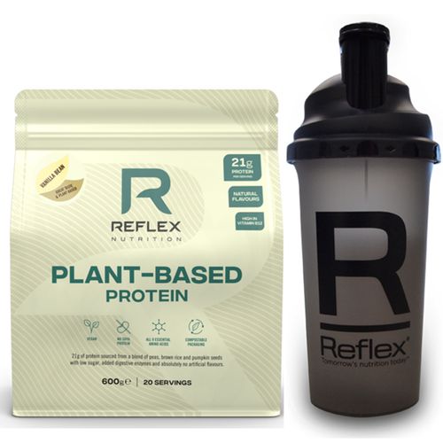Reflex Plant Based Protein vanilla bean 600g + Šejkr 500ml ZDARMA (Rostlinný protein)
