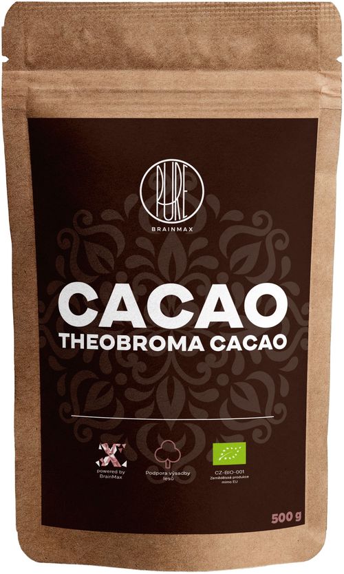 BrainMax Pure Cacao, Bio Kakao z Peru, 500 g *CZ-BIO-001 certifikát