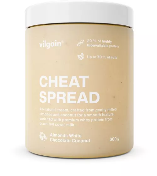 Vilgain Cheat Spread mandle s bílou čokoládou a kokosem