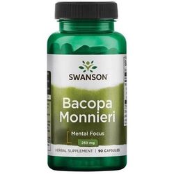 Swanson Bacopa Monnieri, 250 mg, 90 kapslí