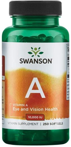Swanson Vitamin A, 10000 IU, 250 softgels