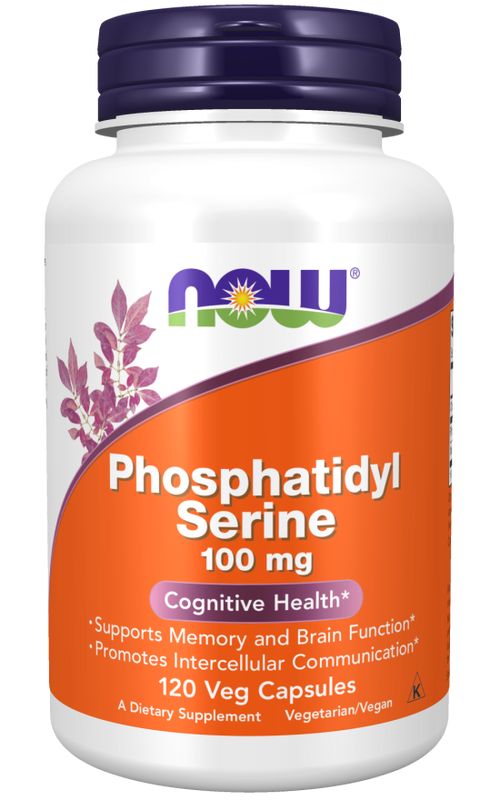 Now® Foods NOW Phosphatidyl Serine (Fosfatidylserin), 100 mg, 120 rostlinných kapslí