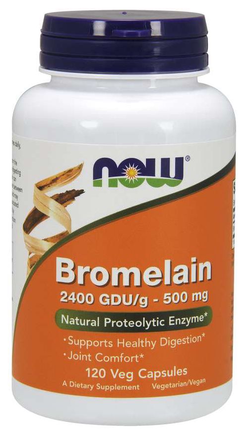 Now® Foods NOW Bromelain, 500 mg, 120 rostlinných kapslí