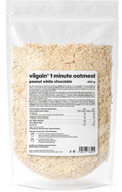 Vilgain Minutová ovesná kaše – Arašídy s bílou čokoládou 400 g