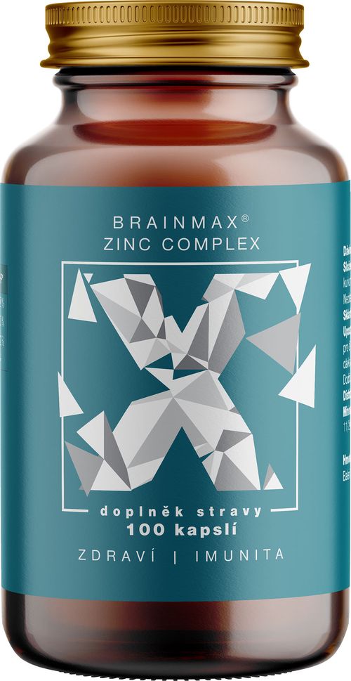 Votamax BrainMax Zinc Complex, Zinek, Selen, Měď a Kurkuma, 100 rostlinných kapslí