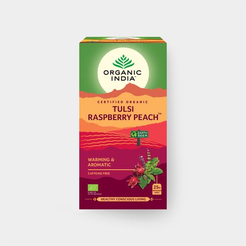 Organic India Tulsi ovocný s ibiškem a černým bezem BIO, 25 sáčků *CZ-BIO-001 certifikát